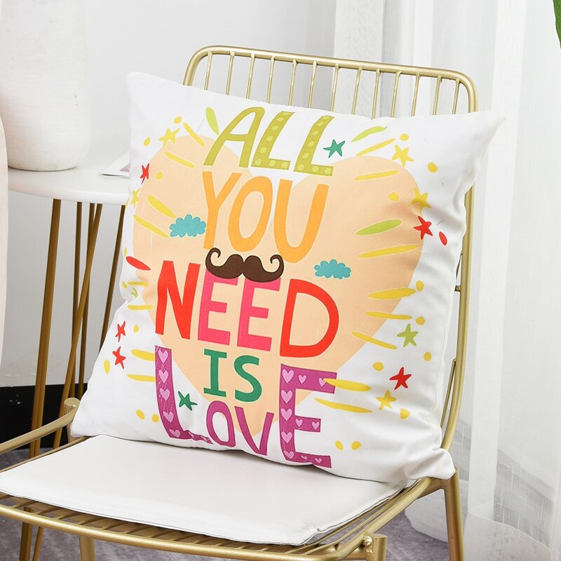 

Slogan Graphic Cushion Cover Without Filler, Multicolor