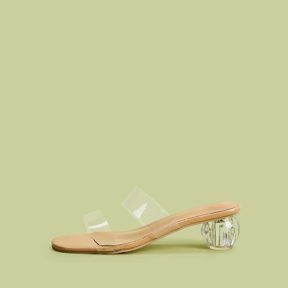 

Clear Double Strap Mules