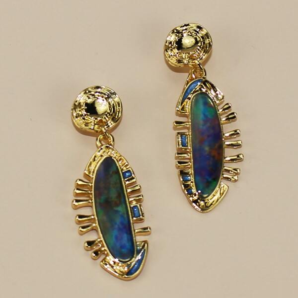 

Контрастные смешанные серьги-подвески 1 пара, Многоцветный