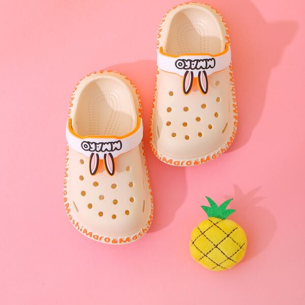 

Baby Girl Letter & Cartoon Graphic Sandals, Beige