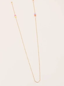 Cadena de gafas de niñas con cuenta - Rosa - Ver 4