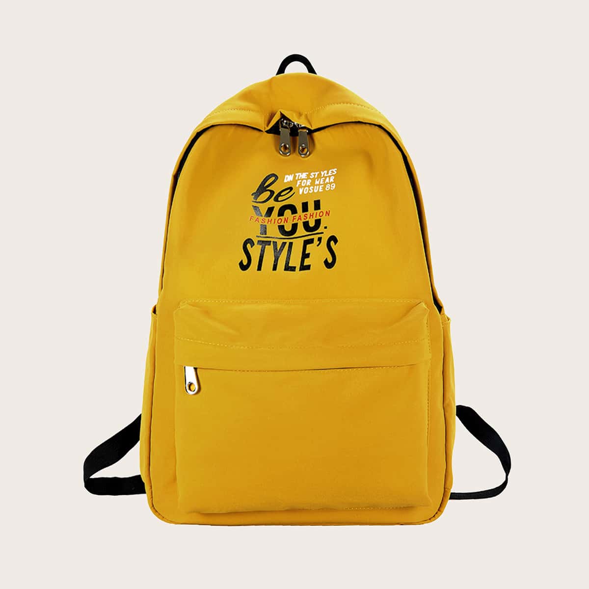

Letter Graphic Large Capacity Backpack, Yellow