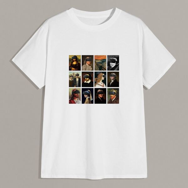 

Men Figure Graphic Tee, White