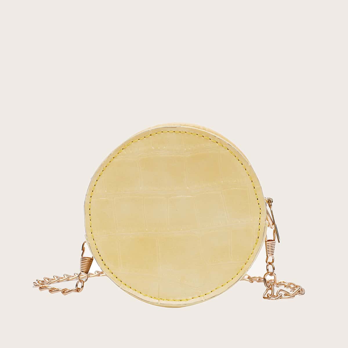 

Mini Croc Embossed Crossbody Bag, Yellow