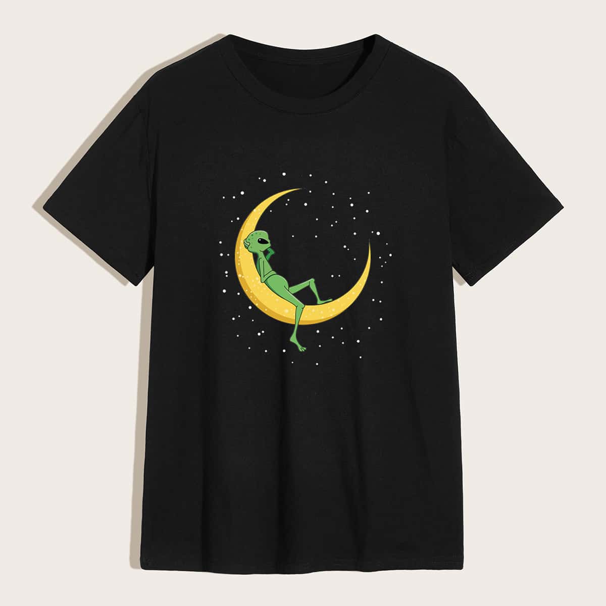 

Guys Moon Print Tee, Black