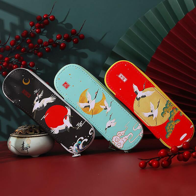 

1pc Crane Print Pencil Case