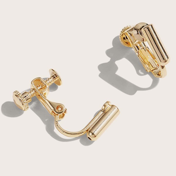 

1pair Clip On Earring Converters, Gold