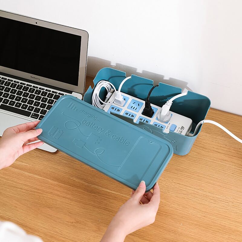 

1pc Power Strip Storage Box, Multicolor