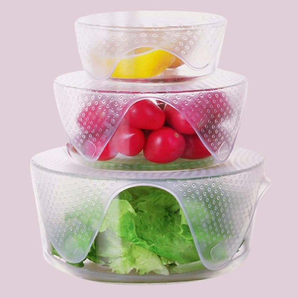 

1pc Silicone Clear Bowl Cover, White