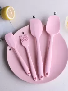 1入組可重複使用矽膠烘焙工具粉色可洗油刷套裝適合烘焙愛好者 - 淺粉色 - 查看 1