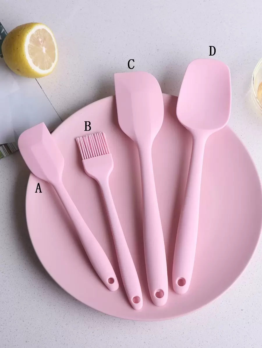 1入組可重複使用矽膠烘焙工具粉色可洗油刷套裝適合烘焙愛好者 - 淺粉色 - 查看 1