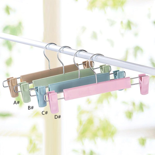 

1pc Solid Pants Clip Hanger, Multicolor