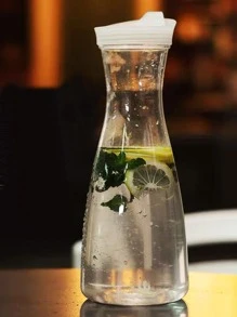 1pc Clear Plastic Cold Water Jug - Clear - View 2