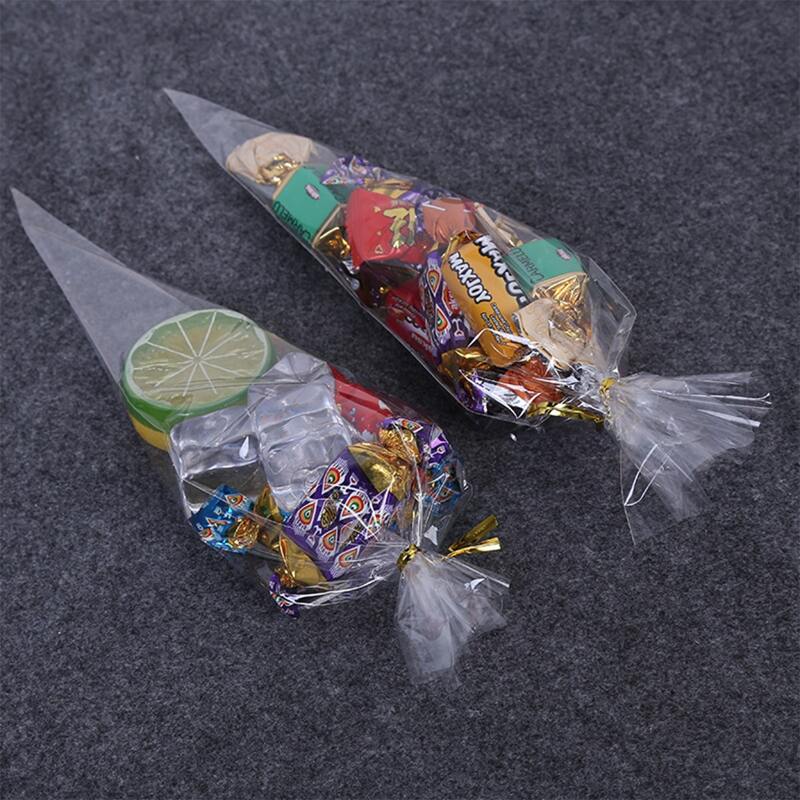 

100pcs Clear Pastry Bag With Strap, White
