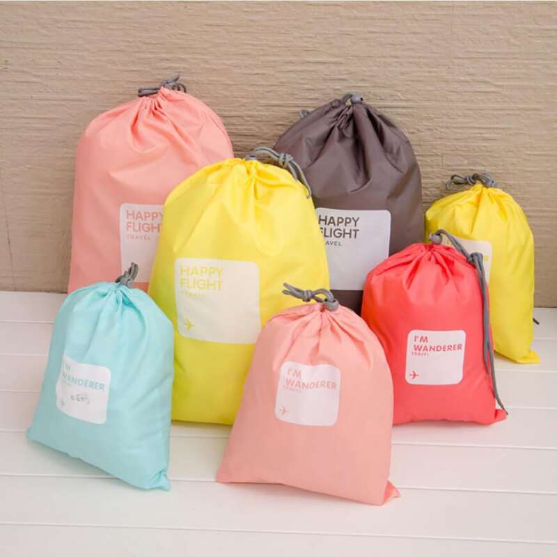

1pc Slogan Graphic Drawstring Storage Bag, Multicolor