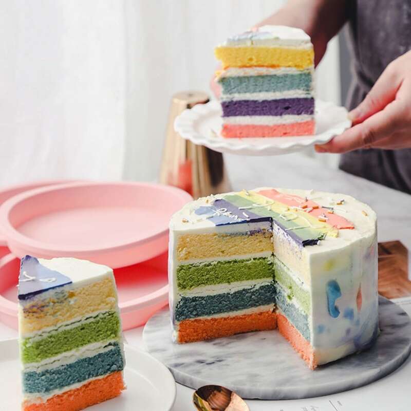 

4pcs 8 Inch Cake Mold, Blue