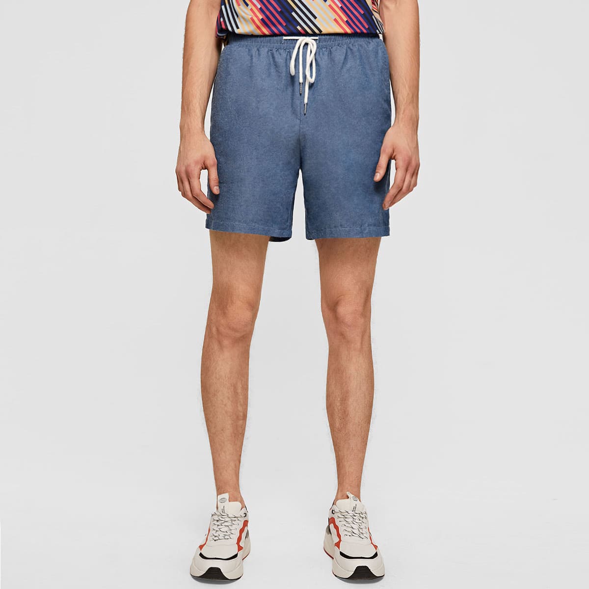 

Guys Drawstring Waist Slant Pocket Shorts, Blue