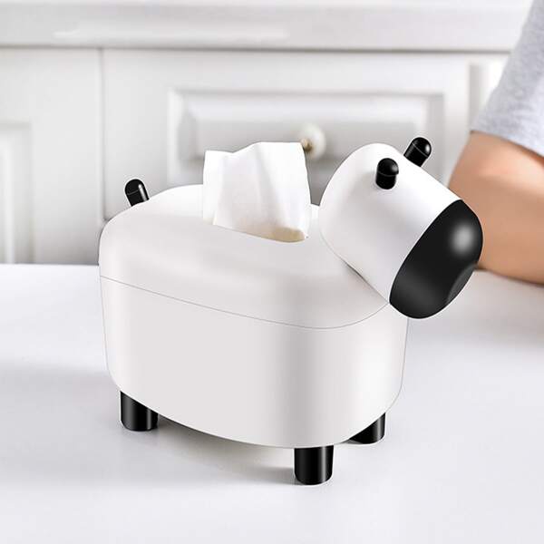 

2 In 1 Toothpick Box & Tissue Box, Black and white