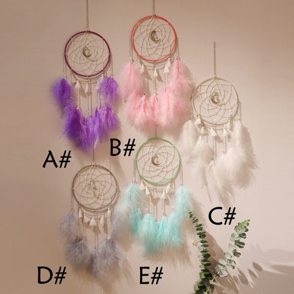 

1pc Feather Decor Dream Catcher