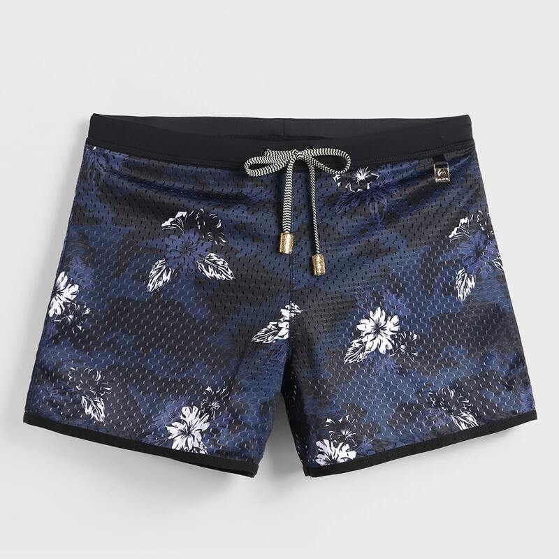 

Guys Floral Print Drawstring Beach Shorts, Multicolor