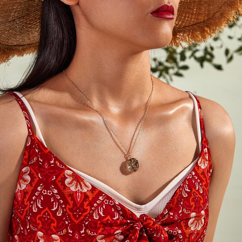 

Geometric Charm Necklace, Multicolor