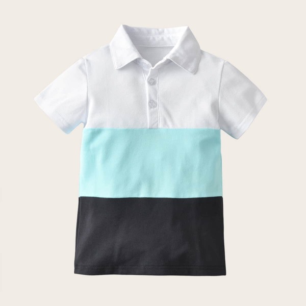 

Toddler Boys Cut And Sew Polo Shirt, Multicolor