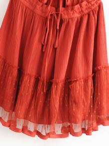 Aveloria Rosie Open Back Layered Halter Dress - Burgundy - View 6