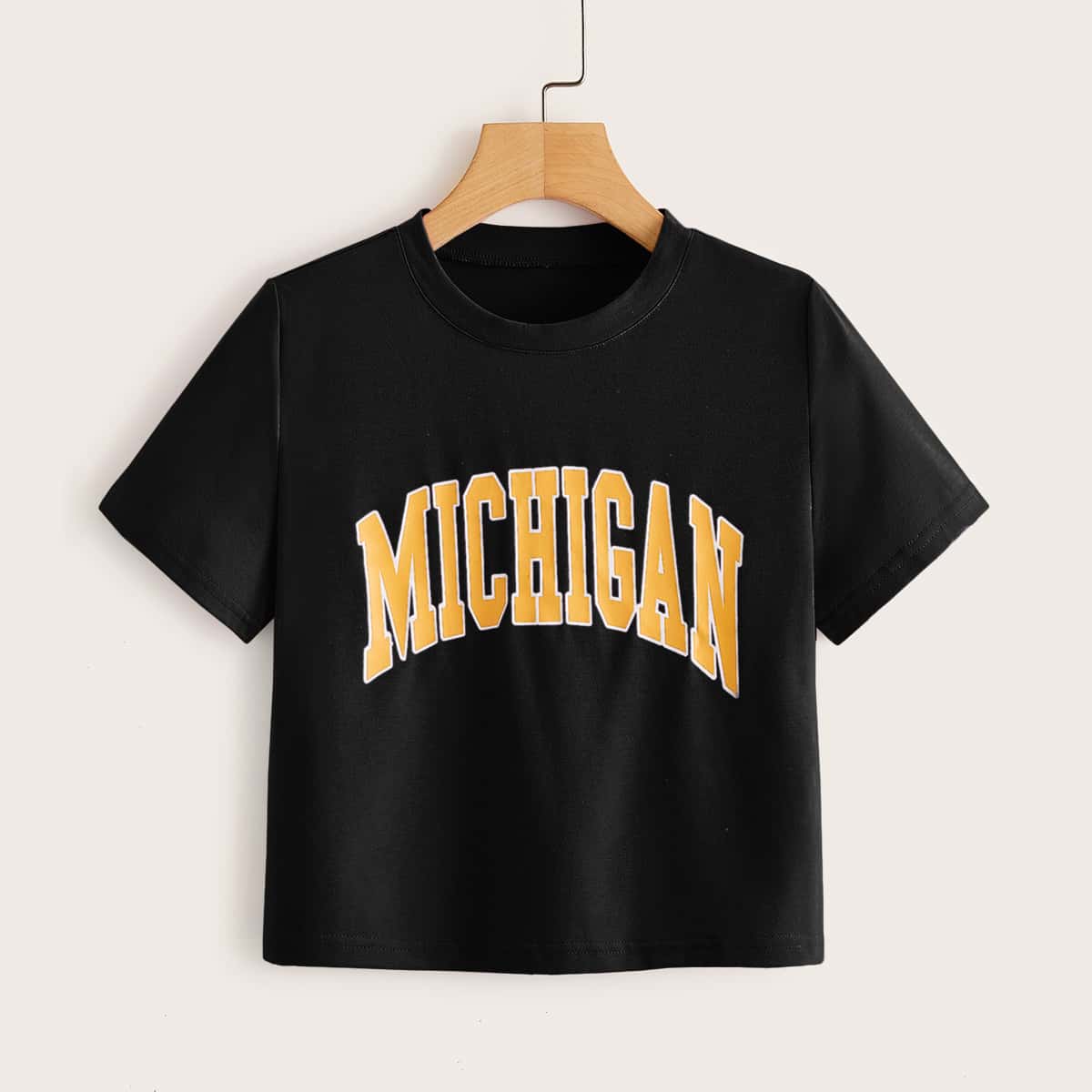 

Letter Graphic Black Tee