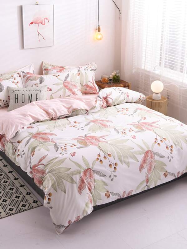 Leaf Print Bedding Sets Without Filler SHEIN USA