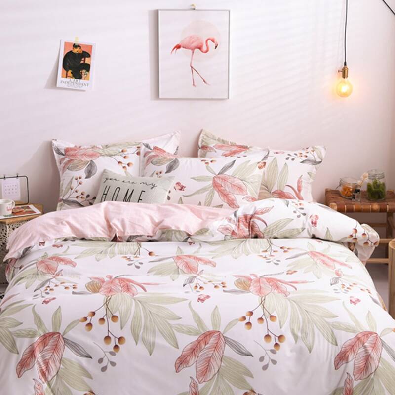 

Leaf Print Bedding Sets Without Filler, Multicolor
