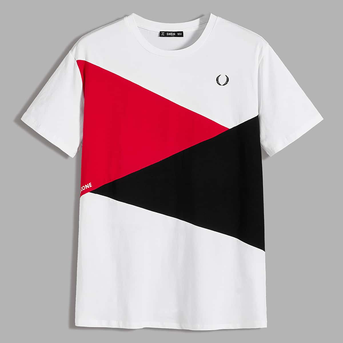 

Guys Graphic Print Colorblock Tee, Multicolor