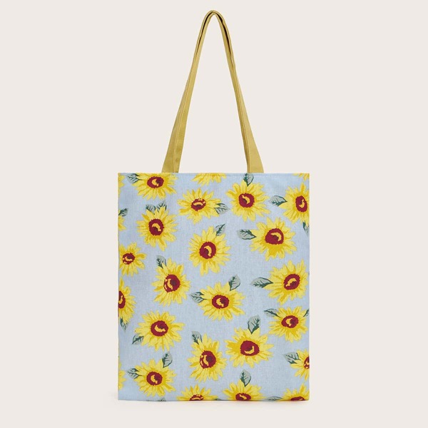 

Floral Graphic Shopper Bag, Multicolor