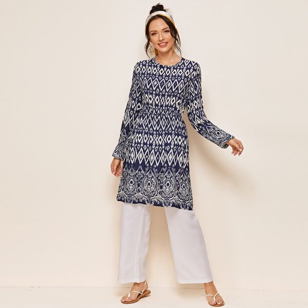 

Paisley & Tribal Print Tunic & Pants, Multicolor