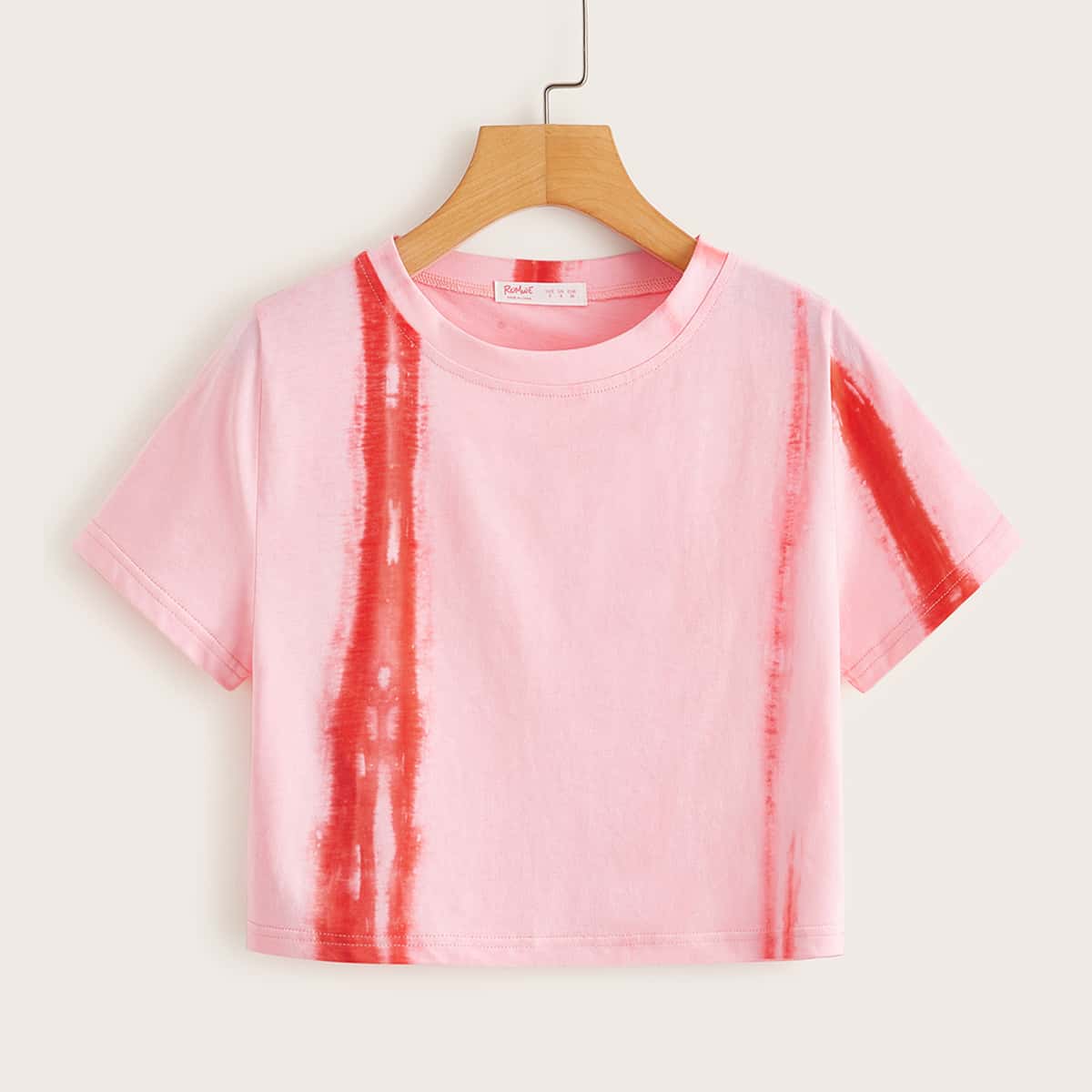 

Tie Dye Crop Tee, Pink