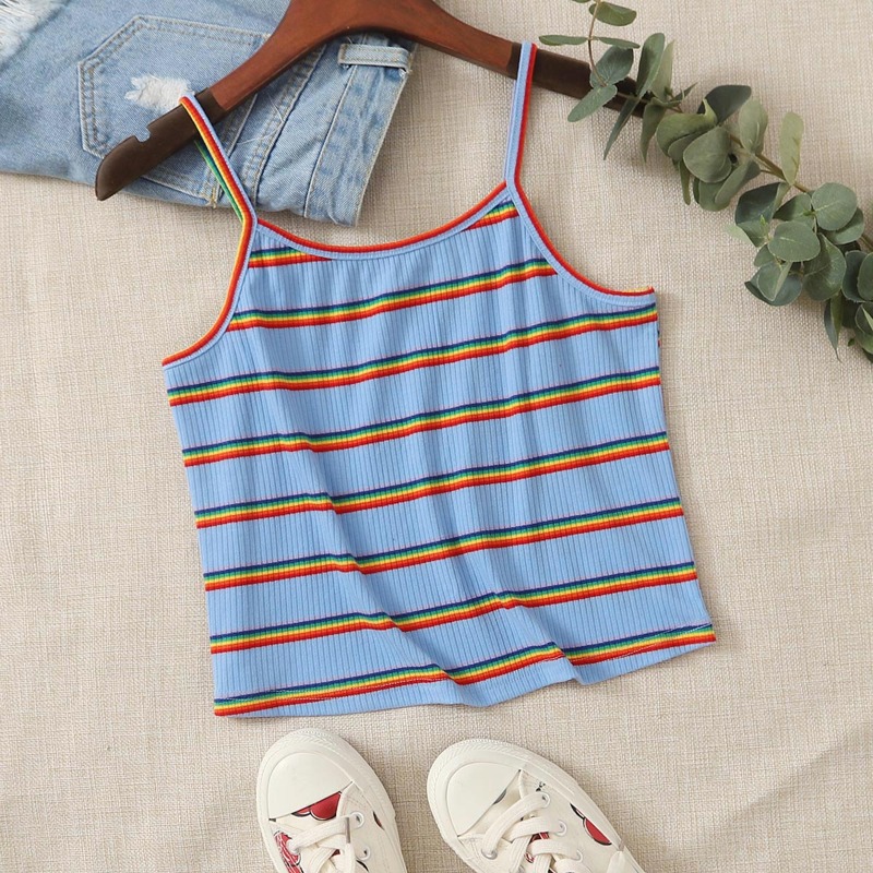 

Rainbow Striped Cami, Multicolor