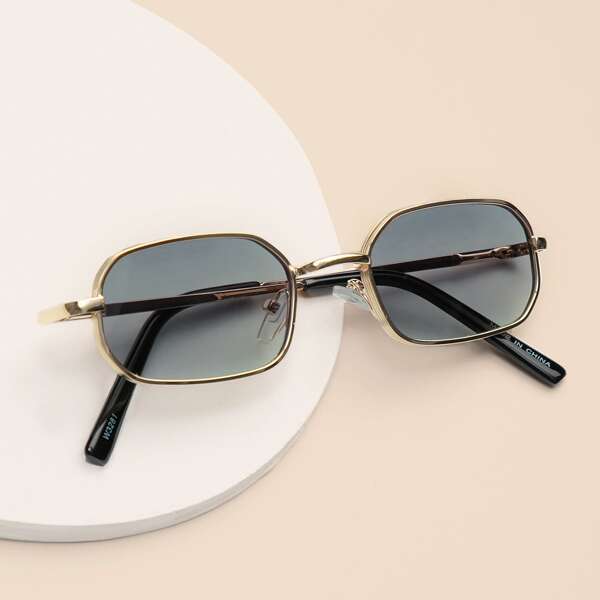 

Metal Frame Thin Petite Oval Sunglasses, Dusty blue