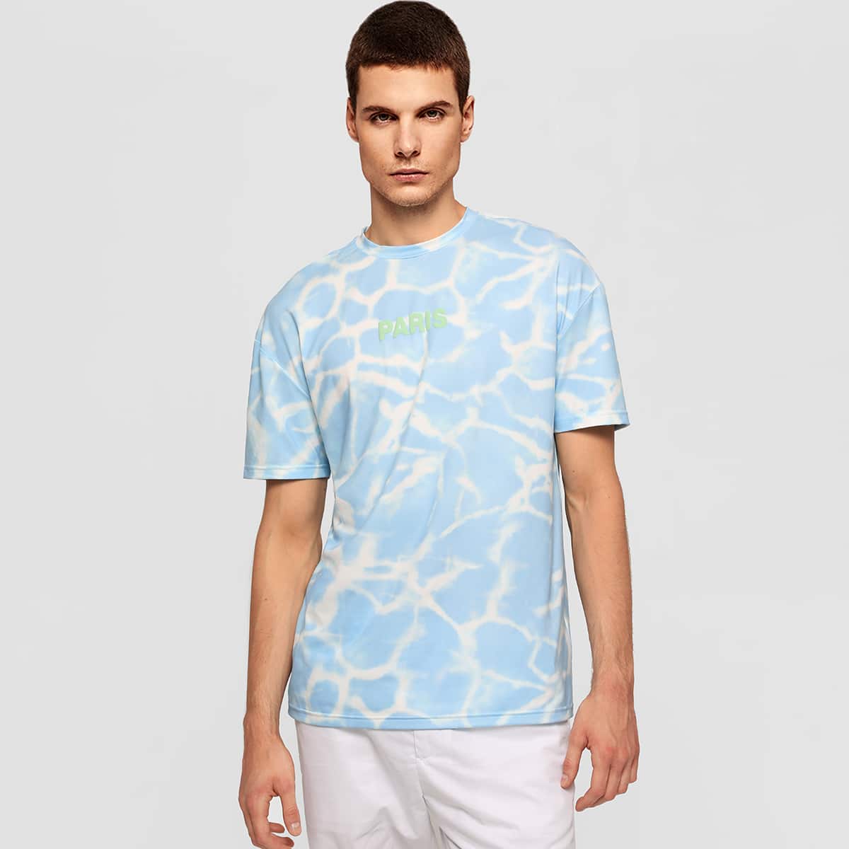 

Guys Letter and Tie Dye Tee, Blue
