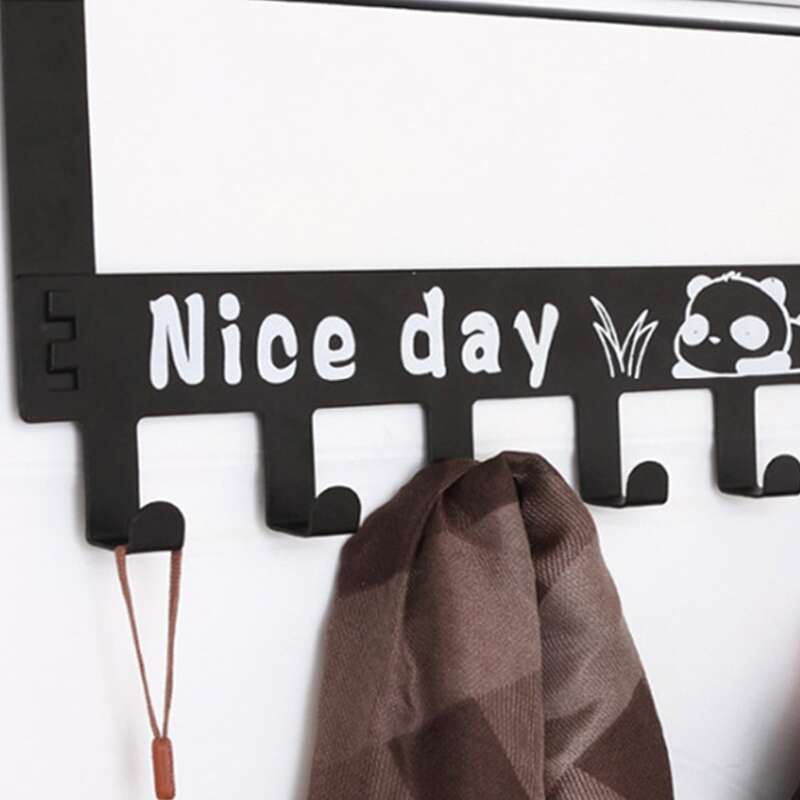 

1pc Slogan Door Hanging Hook, Black and white