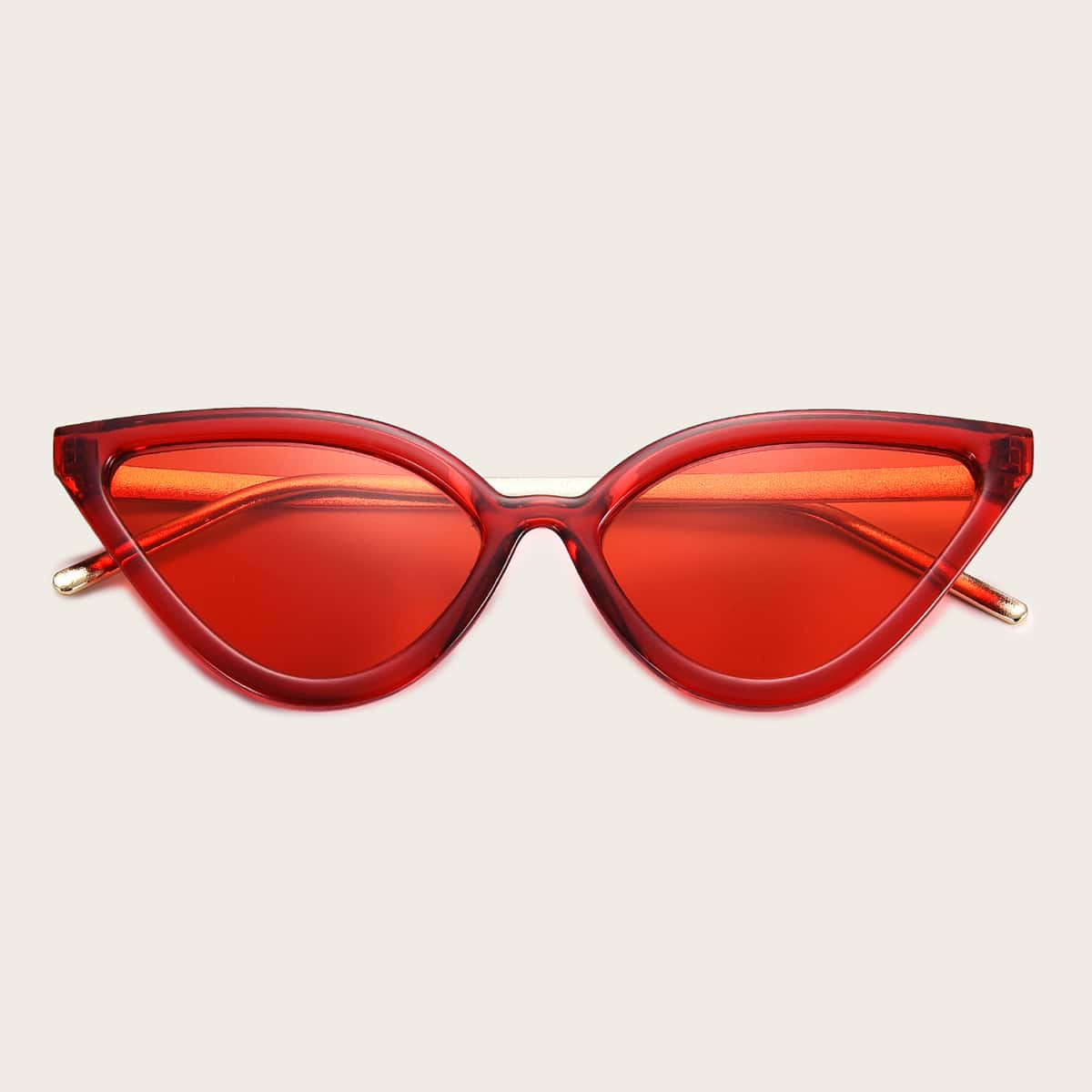 

Cat Eye Sunglasses With Case, Red