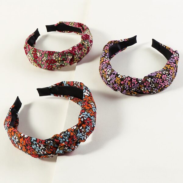

3pcs Ditsy Floral Pattern Hair Hoop, Multicolor
