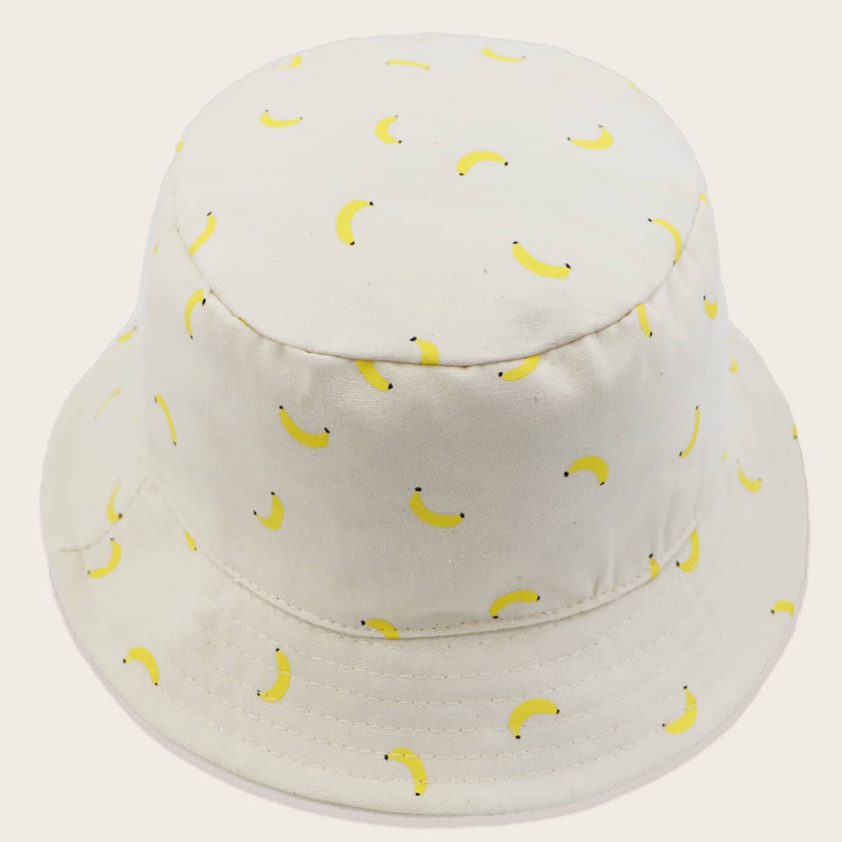 

Banana Pattern Bucket Hat, White