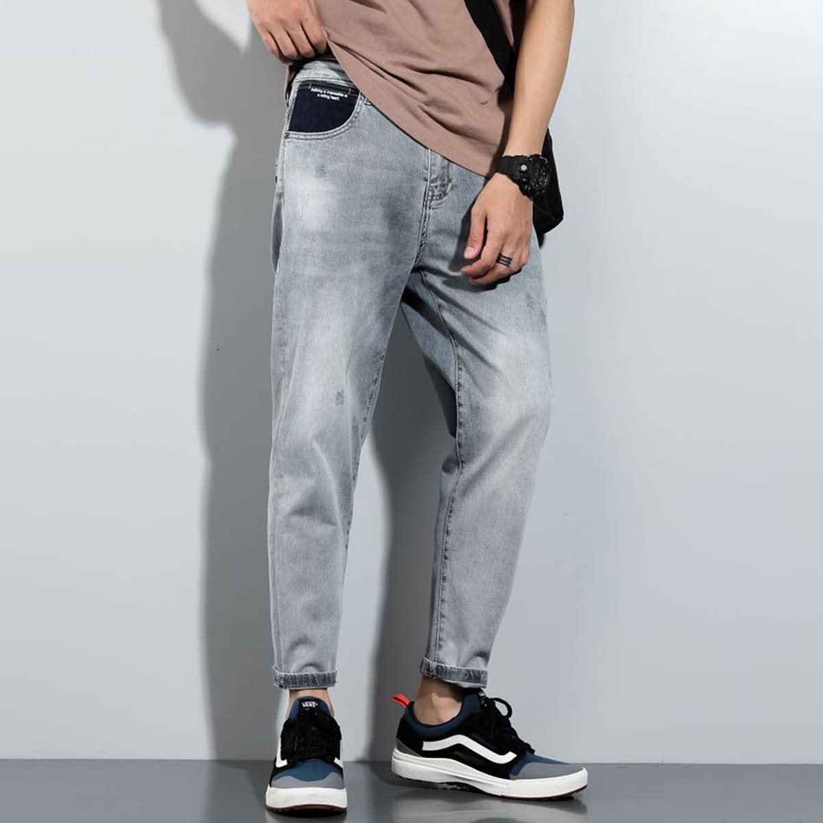 

Guys Washed Slant Pocket Jeans, Blue