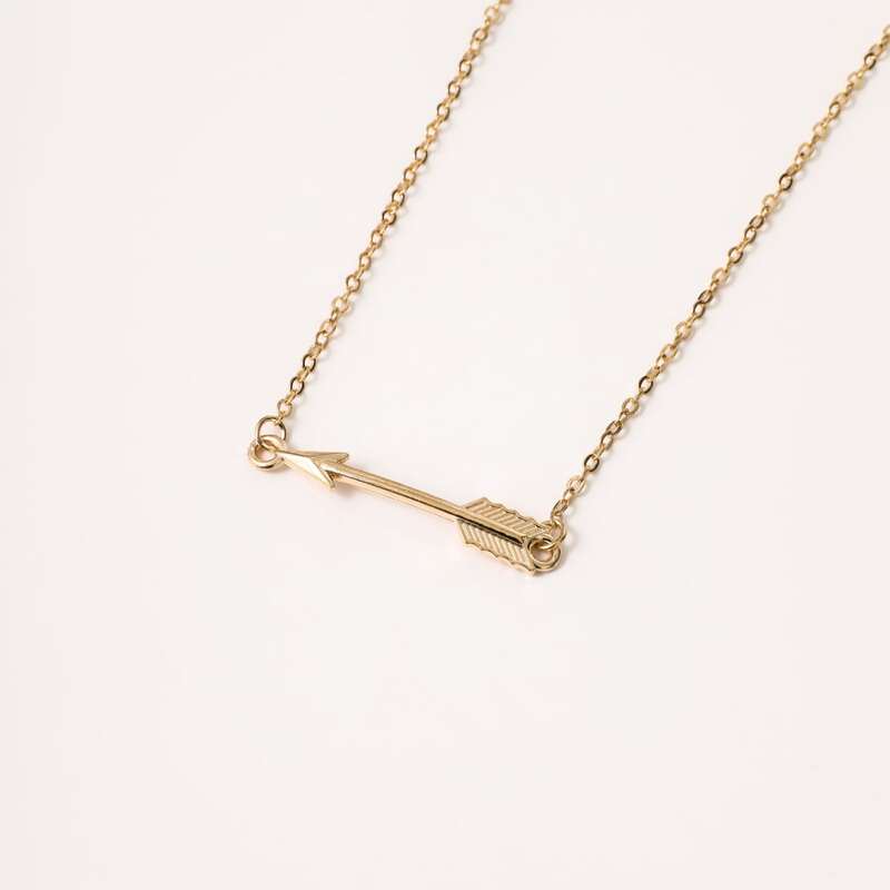 

1pc Arrow Charm Necklace, Gold