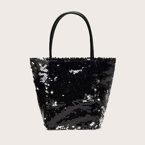 

Блестящая сумка-сэтчел, Чёрный