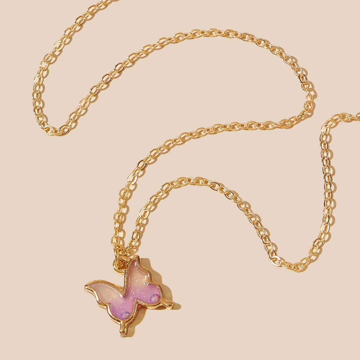 

1pc Butterfly Chain Necklace, Gold