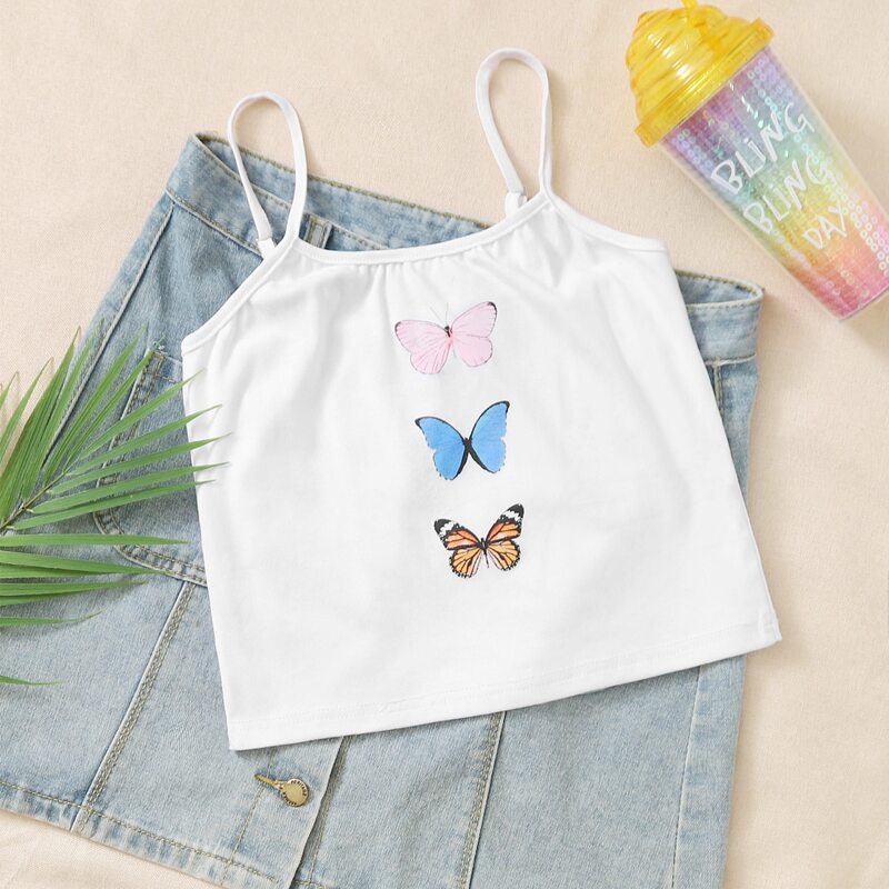 

Butterfly Graphic White Cami