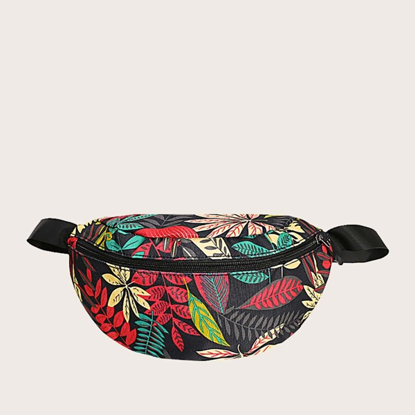 

Palm Leaf Pattern Fanny Pack, Multicolor