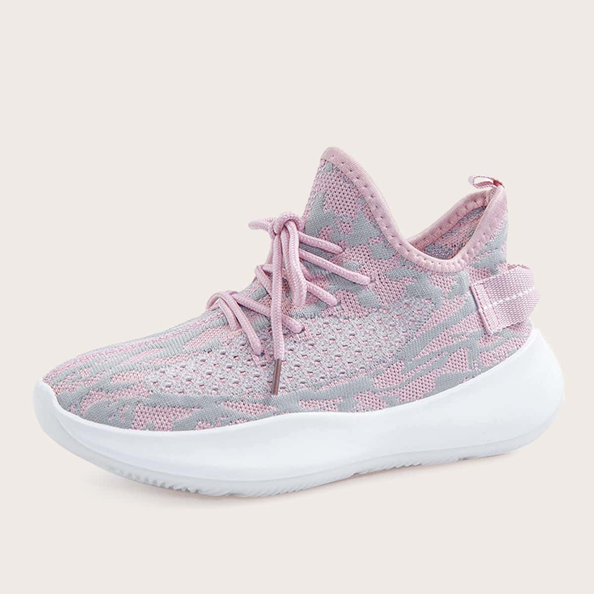 

Lace-up Front Colorblock Sneakers, Pink