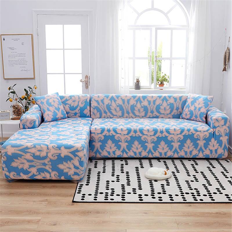

Damask Print Sofa Cover Without Cushion Cover, Multicolor