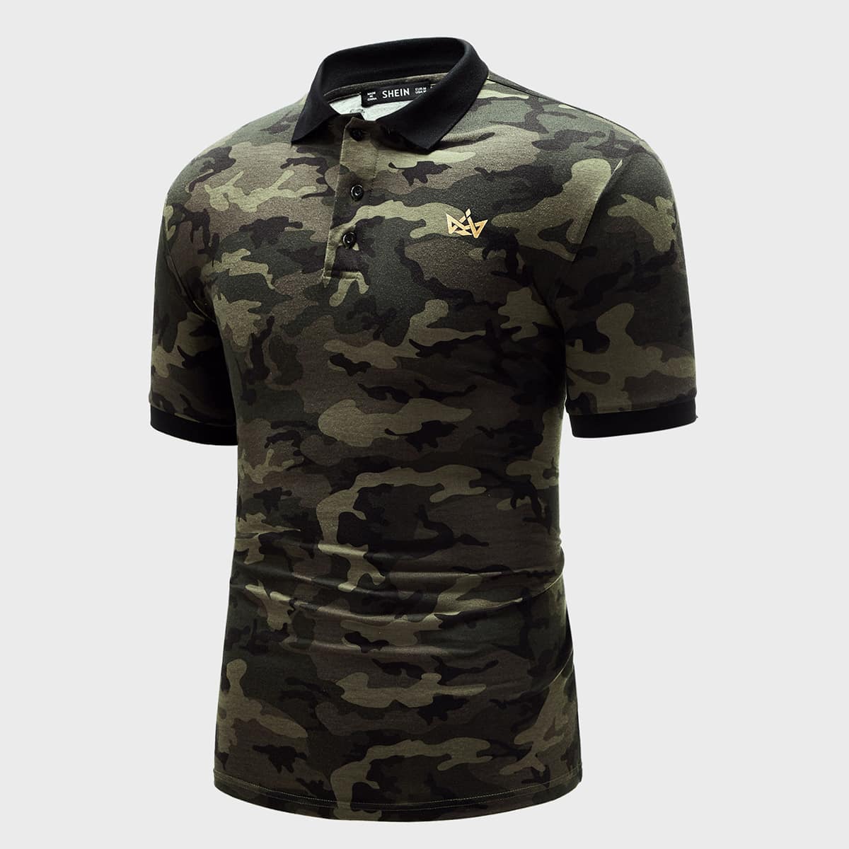 

Guys Geo & Camo Print Ringer Polo Shirt, Multicolor